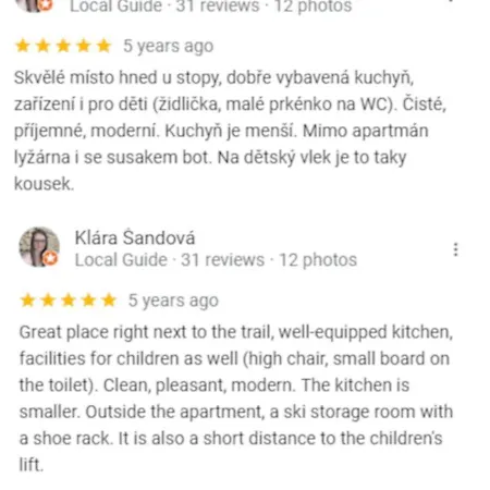 Apartament Elements Apartments&veronika Boží Dar